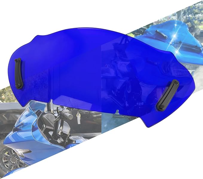 10" Windshield Windscreen Wind Splitter Fit For Harley Road Glide 2023.5-2026 Blue