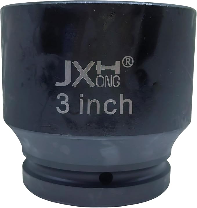 1" Drive 3" Jumbo Impact Socket, 6-Point, Heat Treated Cr-Mo Alloy Steel