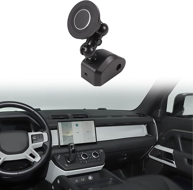 PIUGILH Magnetic Phone Holder Mount Compatible with Land Rover Defender 2020-2026 Accessories, Aluminum Alloy 360° Dashboard A/C Air Vent Side Cell Phone Holder Stand (Dashboard Right)