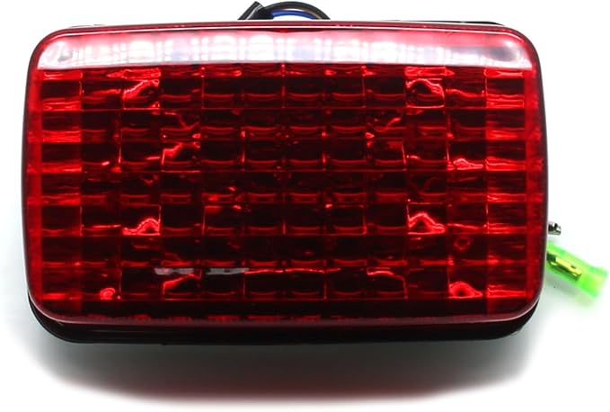 MZS ATV Tail Light, Quad Taillight LED Brake Accessories Red Lens Compatible with Big Bear Bruin Grizzly Kodiak Rhino Viking Wolverine, Replacement for 5KM-84710-01-00 5KM-8472C-10-00