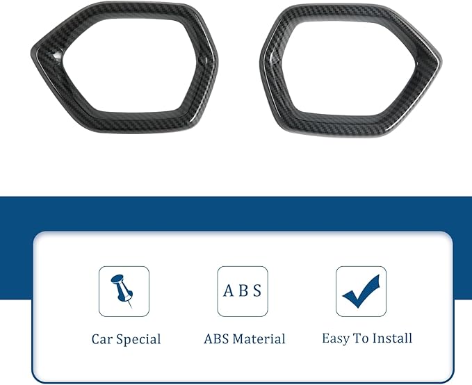 2 Pcs Front Side Air Conditioning Outlet Vent Frame Grille Cover Protection Trim for Chevrolet Trailblazer 2024-2026 Interior Accessories Decoration (Imitation Carbon Fiber Pattern)