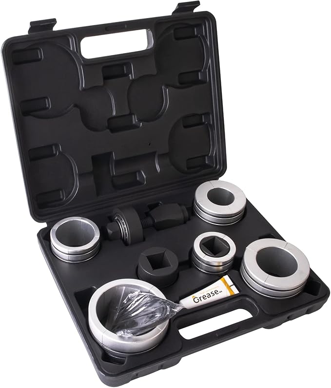 Exhaust Pipe Expander Tool Kit, 1-5/8" to 4-1/4" Tail Pipe Stretcher, 8-Piece Automotive Exhaust System Repair Tool with Storage Case