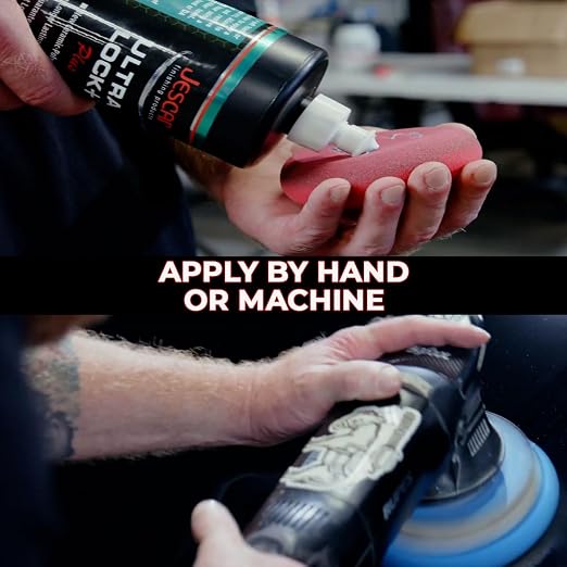 Jescar Ultra Lock + - 16oz | SiO2-Infused Advanced Polymer Sealant for Long-Lasting Paint Protection and High Gloss Finish – UV Protection, Easy Application, Safe for Cars, Boats, RVs, and Motorcycles