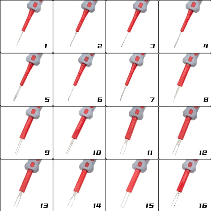 30 Pcs Universal Terminal Removal Tool Kit, for Replaces The Universal Vehicle Wire Harness Pin Connector Release Tool Set, with Stainless Steel Connectors and Non-Slip Handles