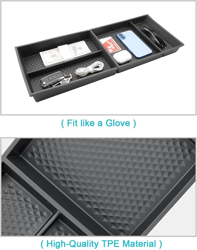 CDEFG 2Pcs for 2025 2026 Murano Center Console Organizer for 2025 2026 Murano Accessories Lower Console Organizer Tray Armrest Storage Box