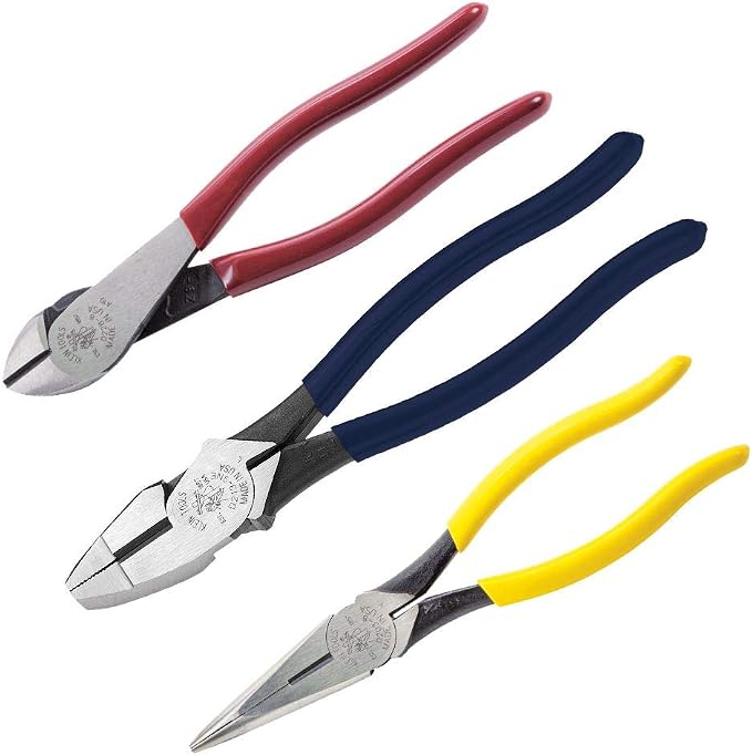 Klein Tools 80020 3-Piece Pliers Set with 1009 Multi Tool, Wire Stripper and Crimper