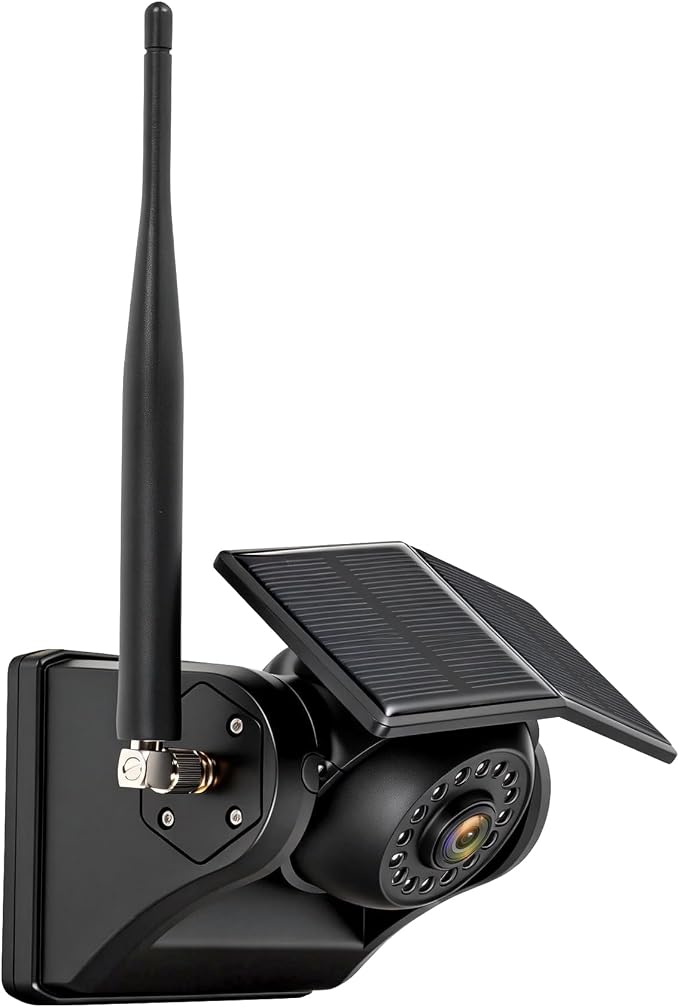 Solar Magnetic Sideview Camera, 9600mAh Rechargeable Battery, Compatible with AH7 & AT1 Series Wireless Backup Camera Systems (Models: AH7-1, AH7-2, AH7-3, AH7-4, AT3, AT4), AH7S