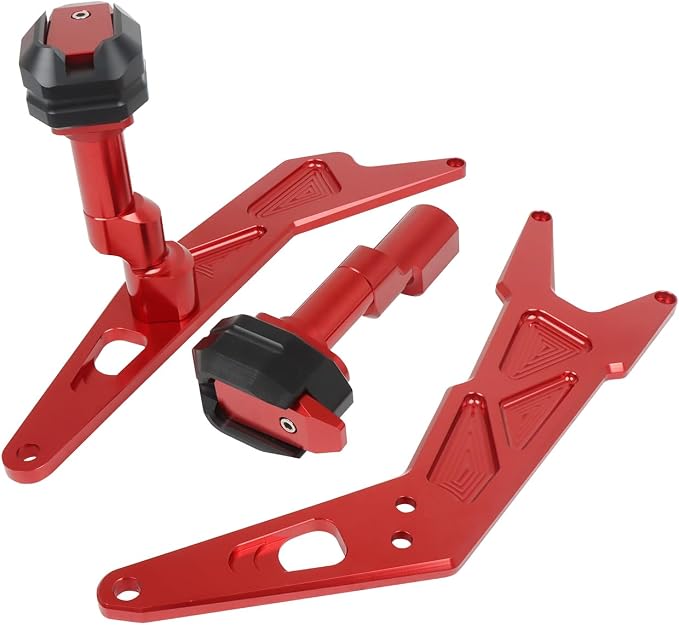 Compatible with Ninja 300 250 2013-2018 Frame Sliders CNC Aluminum Motorcycle Engine Guard Bodywork Fairing Falling Protection(Red)
