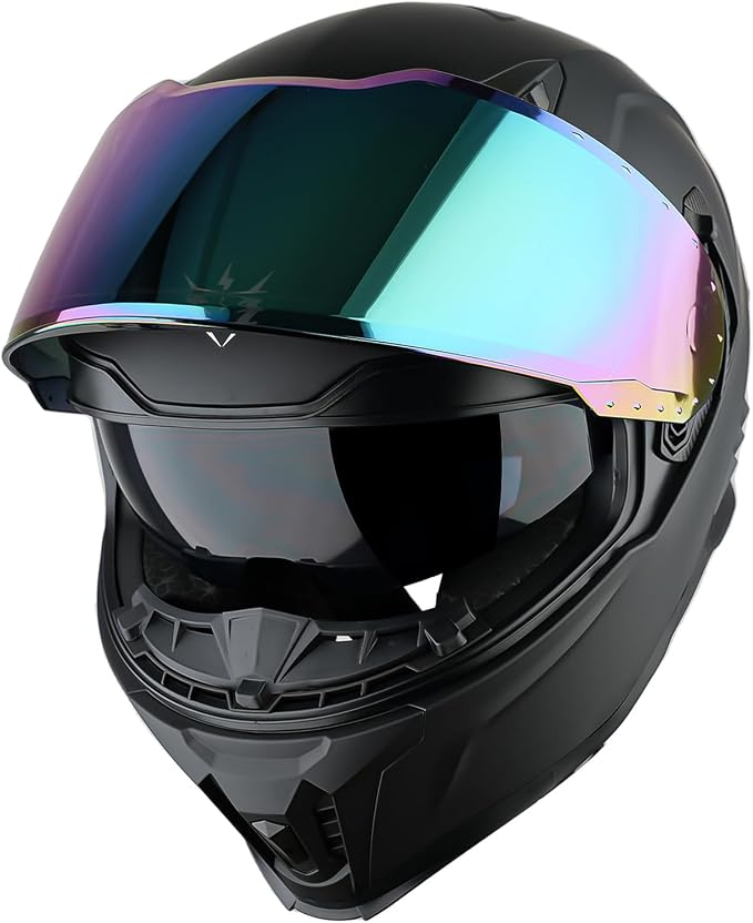 1Storm Motorcycle Full Face Helmet for Adults Men and Women Street Bike Racing Helmet DOT Approved with one Extra Clear Shield
