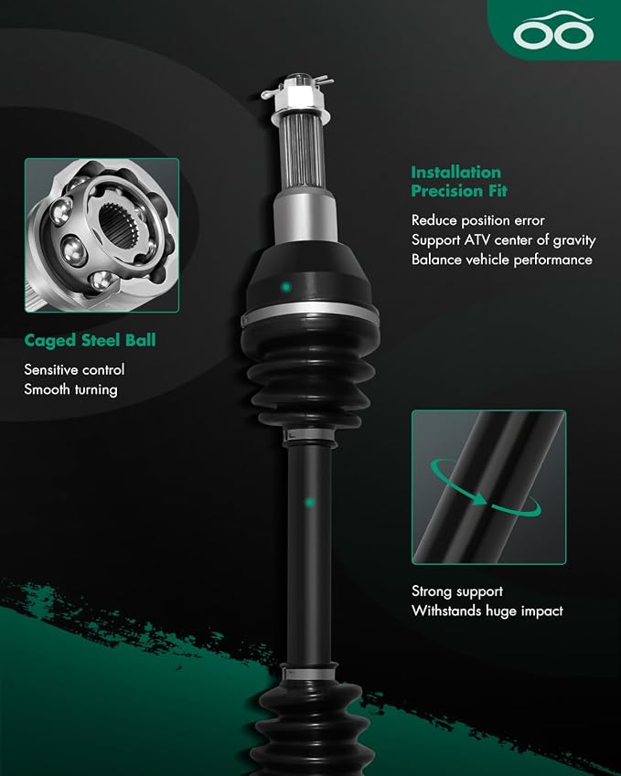 SCITOO CV Axle Shaft Assembly fit for Polaris Diesel 455,for Polaris Sportsman 335 400 500 Worker 500 1999-2002 Rear Left Right 1380142 2PCS