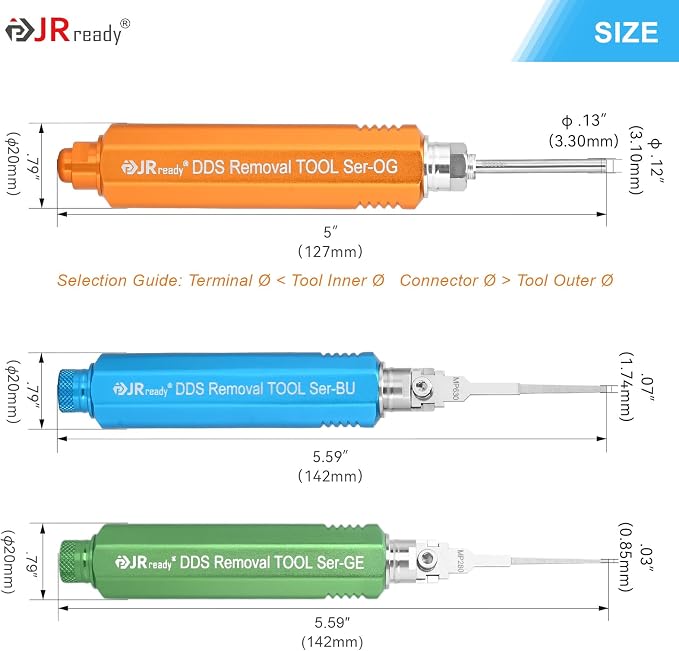 JRready DDS Metal Storage Handle Pin Removal Tool Kit for Weather Pack Metri-Pack Connectors + ST6380-030 Weather Pack Terminal Kit Pins & Sockets 12124582/12124580 14-18AWG F-Crimp Contacts