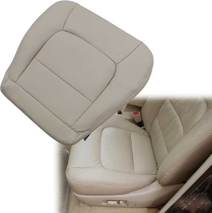SecosAutoparts Ivory Tan Front Driver side Bottom & Driver side Top Microfiber Leather Replacement Seat Cover Compatible with Lexus LX 470 4x4 AWD 4WD 1998 1999 2000 2001 2002 2003 2004 2005 2006 2007