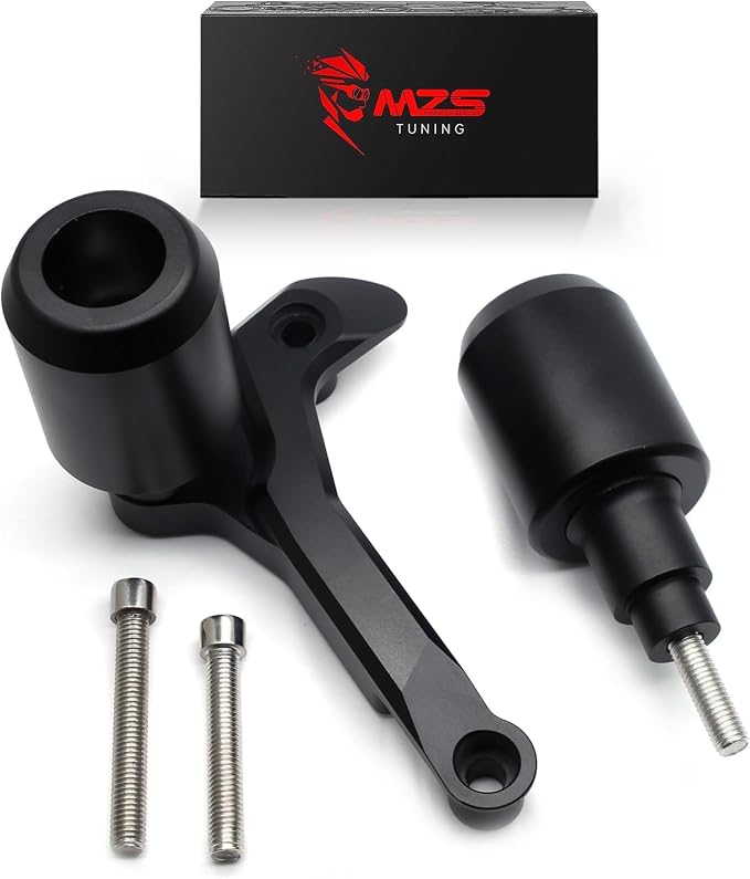 MZS Motorcycle Frame Sliders Compatible with S1000RR M1000RR 2023 2024, Falling Crash Protector Guards Engine Fairing Protection No Cut Kits Black