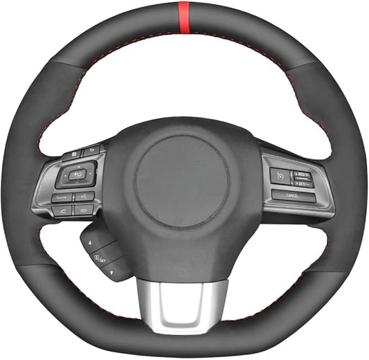 MEWANT Hand Sewing Breathable Car Steering Wheel Cover for Subaru WRX 2015-2021 / WRX STI 2015-2021 Steering Wheels Accessories for Subaru WRX (STI)