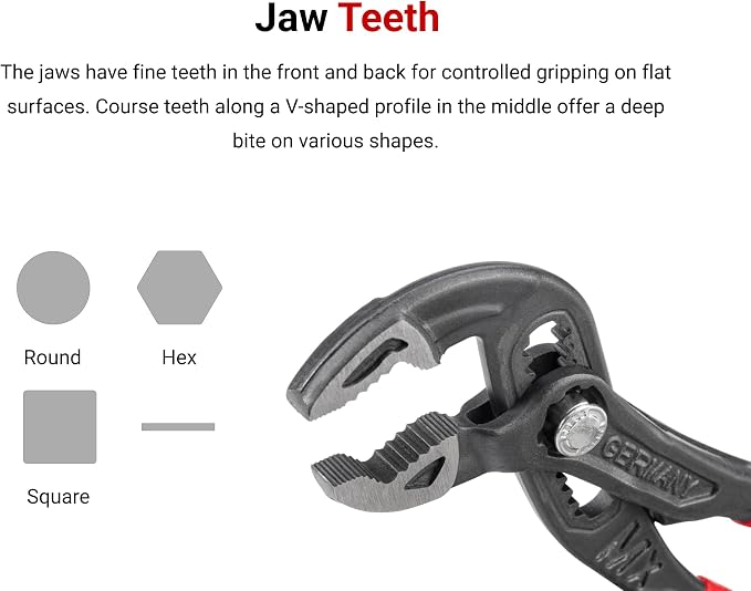 TEKTON 10 Inch Angle Nose Push Button Adjustable Pliers | PGA36310