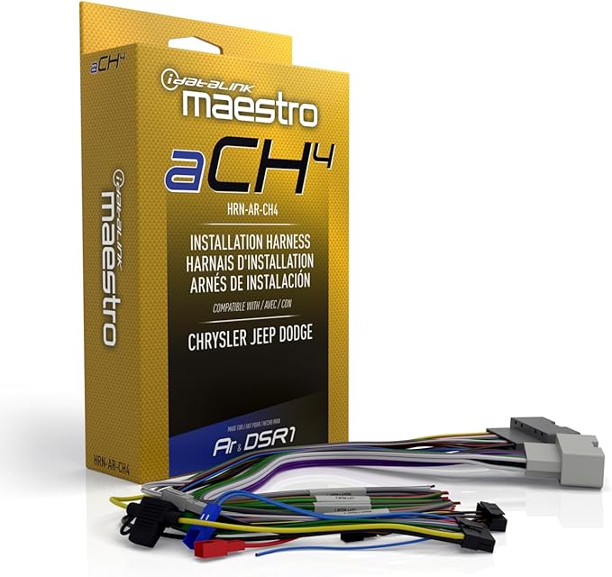 Maestro HRN-AR-CH4 Plug and Play Amplifier Harness for Chrysler, Dodge, Jeep Vehicles