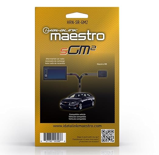 Idatalink Maestro HRN-SR-GM2 T-Harness for Select Chevrolet/GMC GM Vehicles 2010+, replace the factory radio while retaining steering wheel controls & use of factory amp (ADS-MSR module also required)