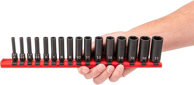 TEKTON 1/4 Inch Drive Impact Socket Set, 16-Piece | SID90103