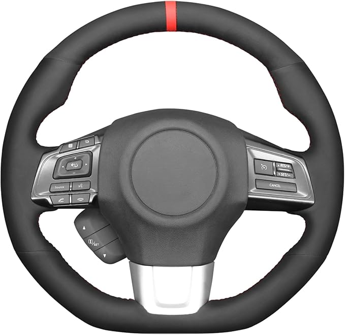 MEWANT Hand Sewing Breathable Car Steering Wheel Cover for Subaru WRX 2015-2021 / WRX STI 2015-2021 Steering Wheels Accessories for Subaru WRX (STI)