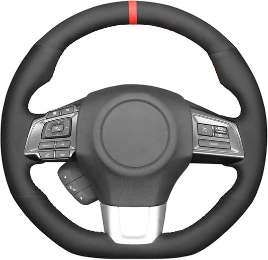MEWANT Hand Sewing Breathable Car Steering Wheel Cover for Subaru WRX 2015-2021 / WRX STI 2015-2021 Steering Wheels Accessories for Subaru WRX (STI)