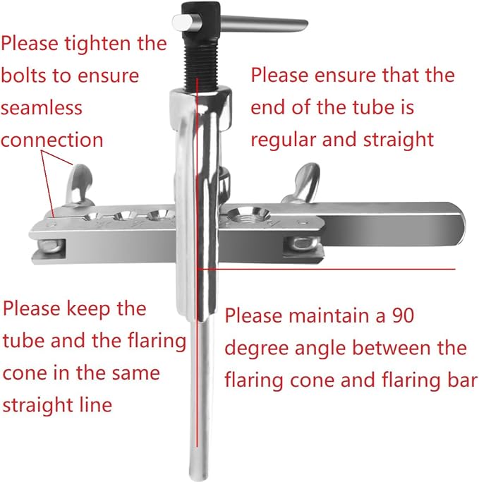 Brake Line Flaring Tool Kit, 3/16", 1/4", 5/16", 3/8" and 1/2” Double & Single Tubing Flare Tool for Copper and Aluminum Fuel Line Tube