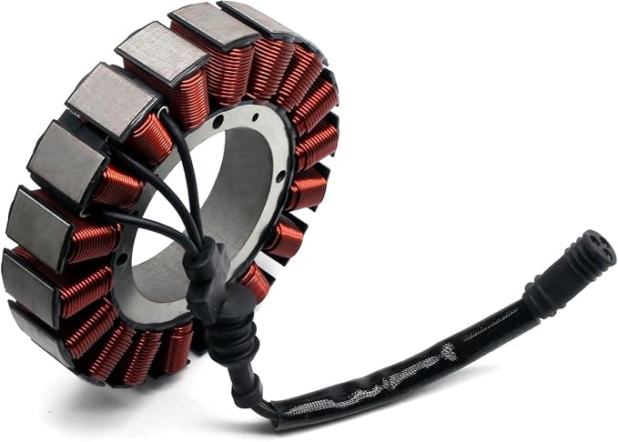 MZS 30017-08 Motorcycle Electric Stator Coil Compatible with Softail Breakout Deluxe Fat Boy Slim Heritage Rocker 2008-2017 / Dyna Street Fat Bob Low Rider Super Glide 2008-2017