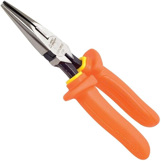 Greenlee 0351-08-INS 8-Inch Insulated Long-nose Pliers