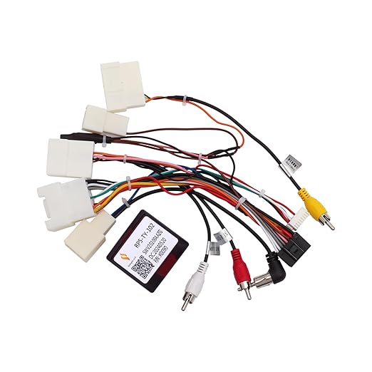 16-PIN Car Stereo Wiring Harness with Canbus Box for Toyota Camry RAV4 Corolla Tundra Highlander, Supports Original JBL Amplifier, Backup Camera, SWC, FM/AM Antenna Adapter, and USB