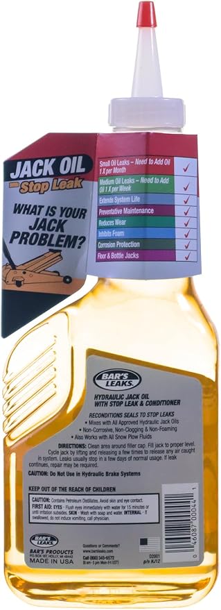 Bar's Leaks Jack Oil with Stop Leak - 12.5 oz