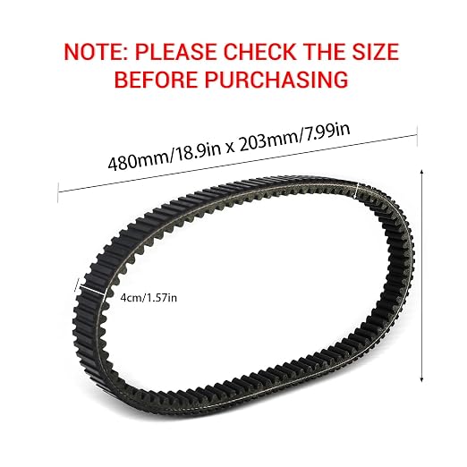 Drive Belt Compatible with Arctic Cat Bearcat 660 Double-Toothed 2003-2008 Replaces OEM 0627-026 0627-033