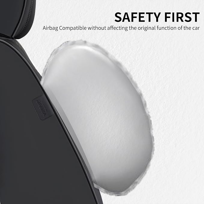 FLORICH Seat Covers, Atomutive Car Seat Covers Full Sets, Waterproof Seat Cover for Cars, Luxury Leather Universal Seat Cover Accessories Fit for Most Cars SUV Truck Sedans(Black)