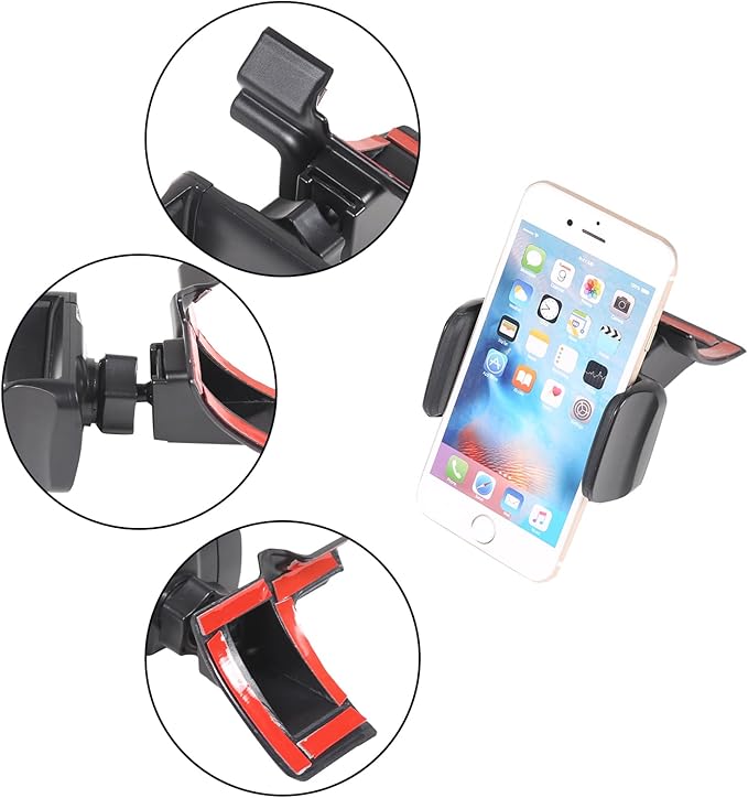 HAPPYHORSE Car Phone Mount Compatible with Toyot@ 86/Subaru BRZ 2022-2024 Car Central Control Right Side Mobile Phone Bracket Phone Holder Phone Mount with Self-Adhesive Base Accessories (Type A)
