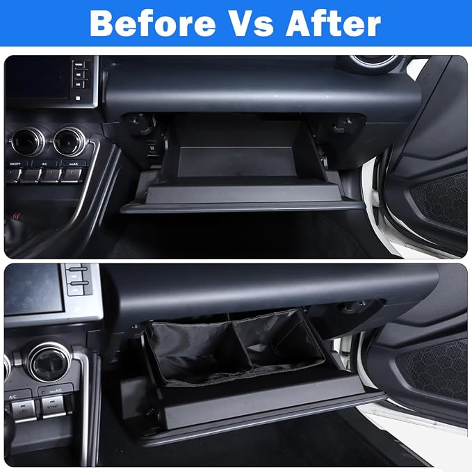 Car Glove Box Organizers bag Compatible with Subaru BRZ 2022-2025 Center Console Organizer Internal Storage Bag,Oxford cloth Interior Organizer Automotive Bag
