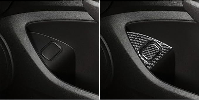 Black Soft Carbon Fiber car Interior Trunk Switch 4/Piece Decorative Sticker Suitable for Acura TSX 09-14 Carbon Fiber car Interior