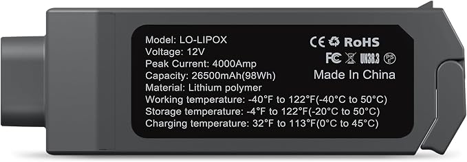 LOKITHOR LIPOX 12V 4000 Amp Separate Jump Starter Battery Compatible for ApartX(Battery only)