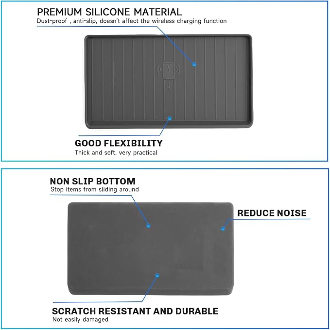 SXCY for 2026 Nissan Sentra Wireless Charging Protective Mats for 2026 Nissan Sentra Accessories Center Console Inserts Liner Anti-Slip Anti-Dust Waterproof Mats
