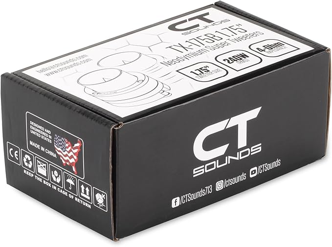CT Sounds TX-175B 1.75” 480-Watt Neodymium Super Tweeters, Pair