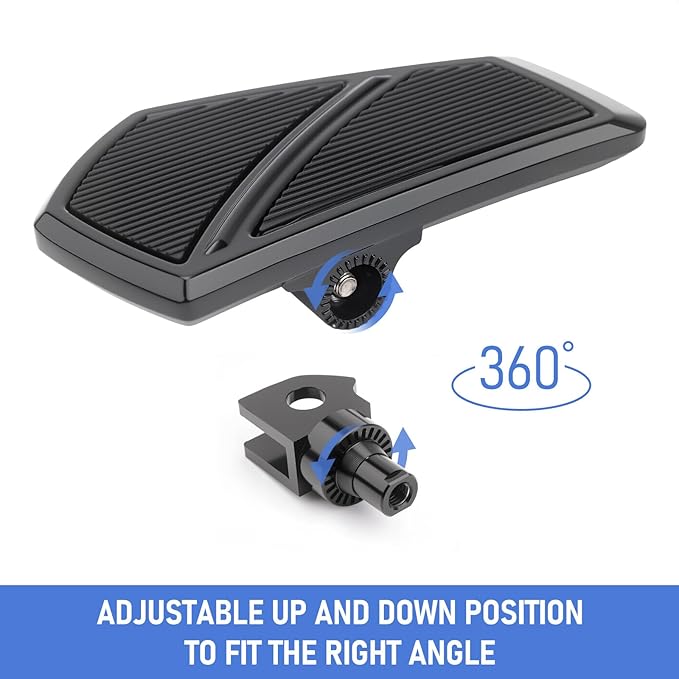 Front Footpegs Rider Floorboards Compatible with Kawasaki Vulcan S 650 Accessories 2015-2025 Anti-Slip Wide Motorcycle Highway Pegs (Black)