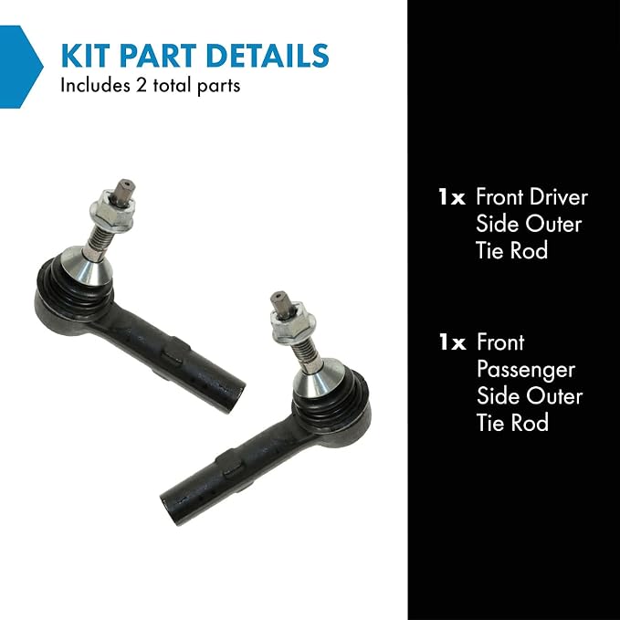 TRQ Outer Driver and Passenger Side Tie Rod Set 2 Piece Compatible with 2003-2006 Ford Expedition 2003-2006 Lincoln Navigator