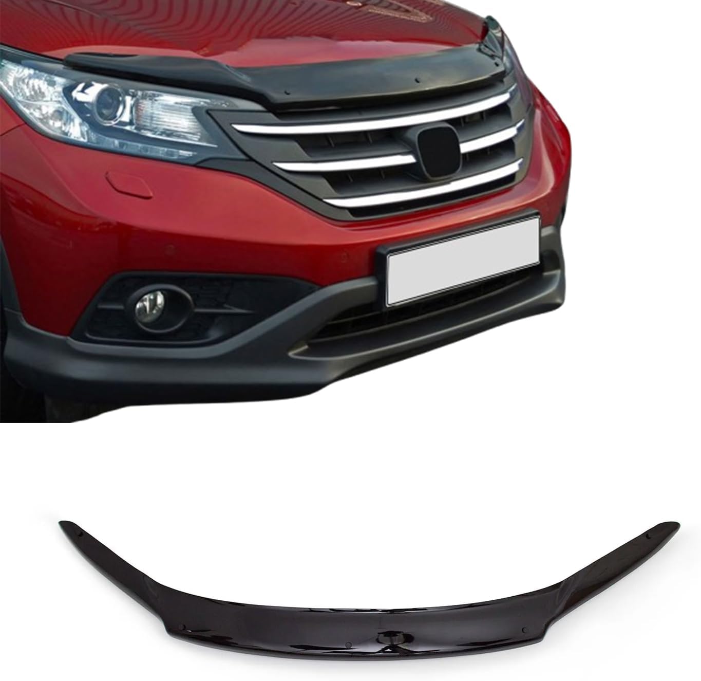 OMAC Front Bug Shield Hood Deflector Guard fits Honda CR-V 2012-2016 Smoke Black