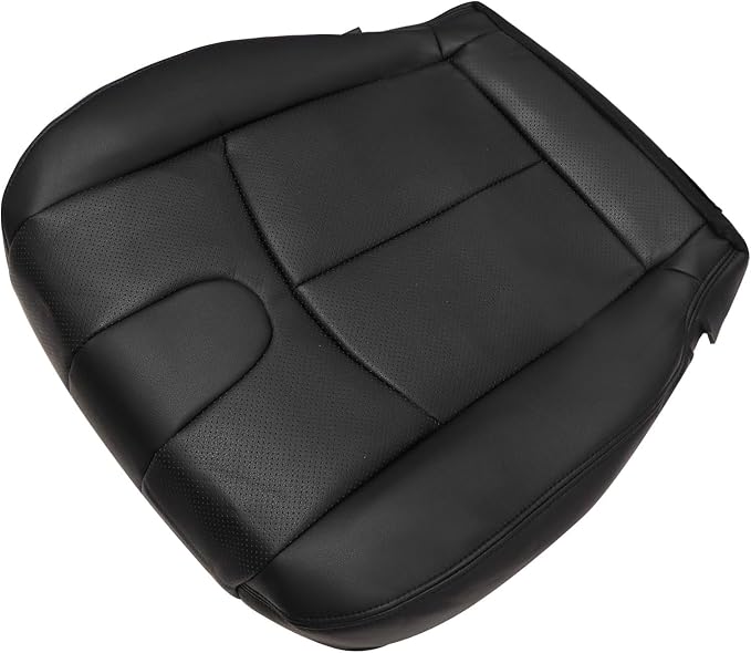 SecosAutoparts Front Perforated Leather Driver and Passenger Side Bottom Seat Cover Black Compatible with Infiniti G37 2008 2009 2010 2011 2012 2013