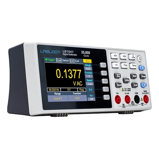 LB1041 Bench Digital Multimeter 55000 Counts DC/AC Voltmeter Ammeter HZ Temp Diode Continuity Tester Desktop Multimeters