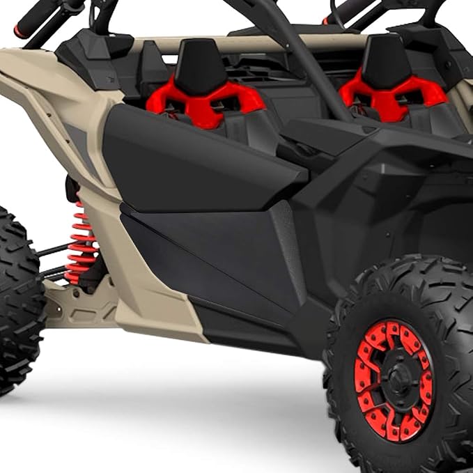 KEMIMOTO X3 Lower Doors, Lower Door Panels with Metal Frame compatible with Can Am Maverick X3 2017 2018 2019 2020 2021 2022 2023 2024 2025, Replace OEM 715002903 (Pack of 2)