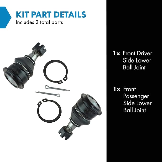 TRQ Front Lower Ball Joint Set Compatible with 2000-2006 Nissan Sentra