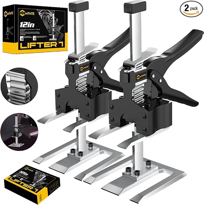 Labor Saving Arm Jack Handle 12 in Furniture Jack Drywall Lift for Wall Tile Locator, Multi Function Height Adjustment, Door Panel, Lever Arm Tool Board Weight 330lb, Lift Range 6.7In