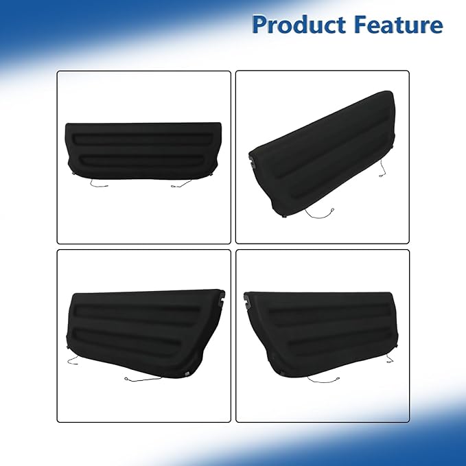 Silscvtt Non Retractable Cargo Cover Shade Tonneau Cover Replacement for Honda Fit 2015-2019 Black