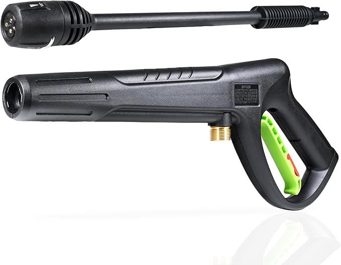 Pressure Washer Gun Wand & 3-in-1 Adjustable Nozzle, M22-14mm Fitting Compatible with Ryobi, Powerstroke, Greenworks, Husky, Raptor Blast, Electric Power Washer