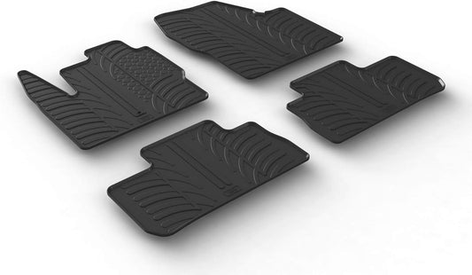 Gledring USA Custom Fit All-Weather Rubber Floor Mats Intended for Land Rover LR2 2007-2015, No Trimming Required, Tailored Custom Fit, Protects from Rain, Mud, & Snow