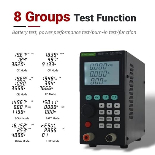 East Tester ET5407A+ DC Electronic Load 200W 120V/20A 180V/30A CC/CV/CR/CP | Battery & power supply testing; R&D labs & production QC; PC software control; high accuracy stability; multi protection