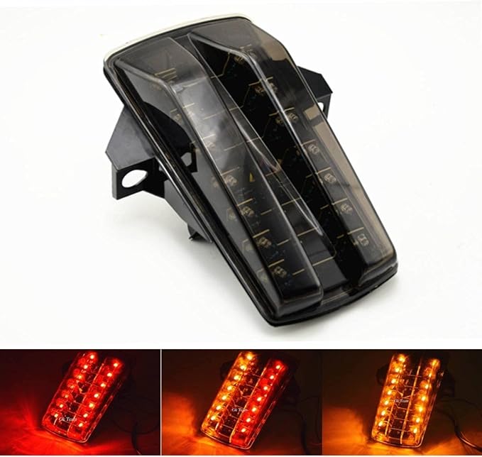 MZS Motorcycle Tail Light Turn Signal LED Integrated Blinker Smoke Compatible with SV650 2003-2008 / SV1000 2003-2007